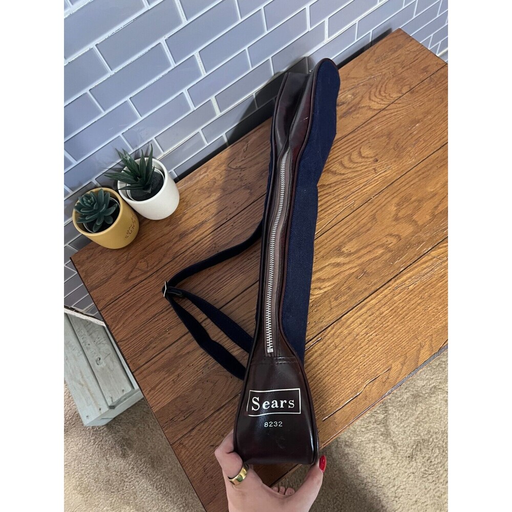 Vintage Sears Camera Tri-Pod 8234 Fabric Case with Leather Strap - Pre-Owned